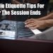 Studio Etiquette Tips For When The Session Ends