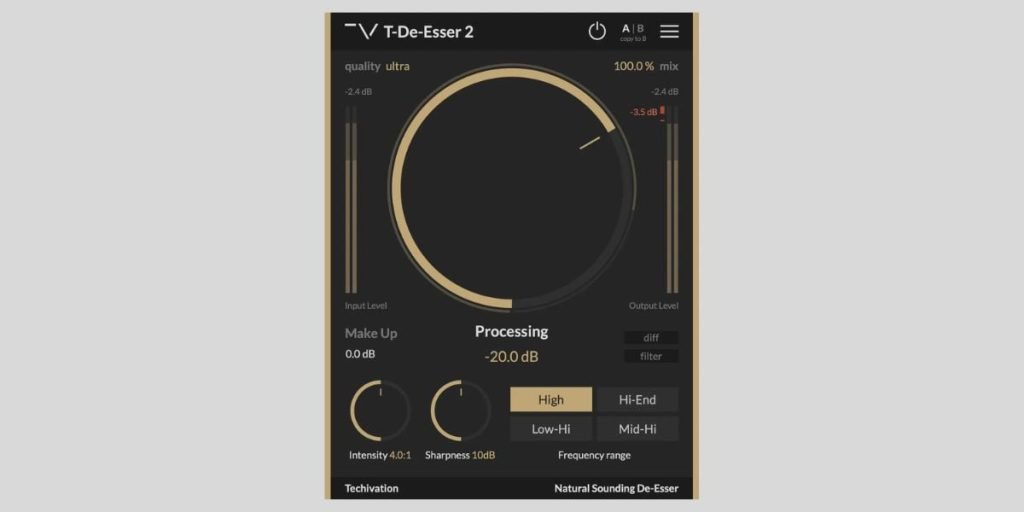 Techivation releases T-De-Esser 2, a FREE De-Esser plugin for macOS and Windows