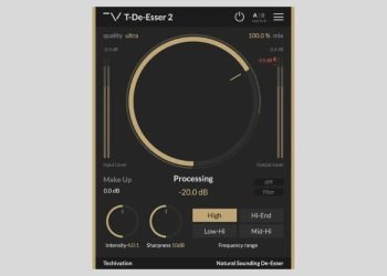 Techivation releases T-De-Esser 2, a FREE De-Esser plugin for macOS and Windows
