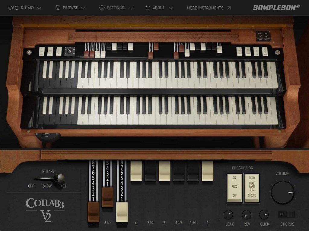 Sampleson announces CollaB3 V2, a FREE vintage tonewheel organ emulation