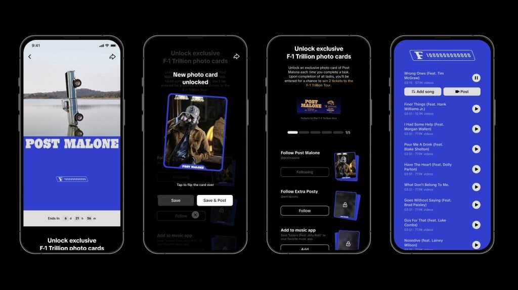 Post Malone’s country album F-1 Trillion has been given a dedicated in-app hub on TikTok