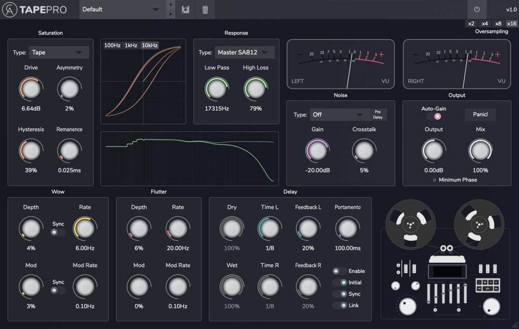 Tape Pro multi-effect tape plugin by Caelum Audio on sale for $29 USD