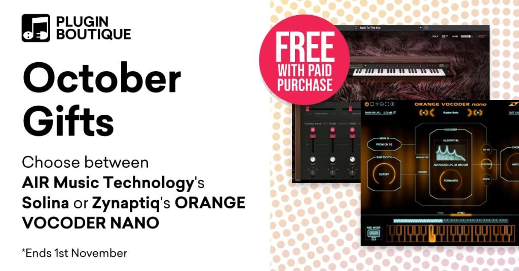 Get AIR Solina or Orange Vocoder Nano for FREE with any purchase