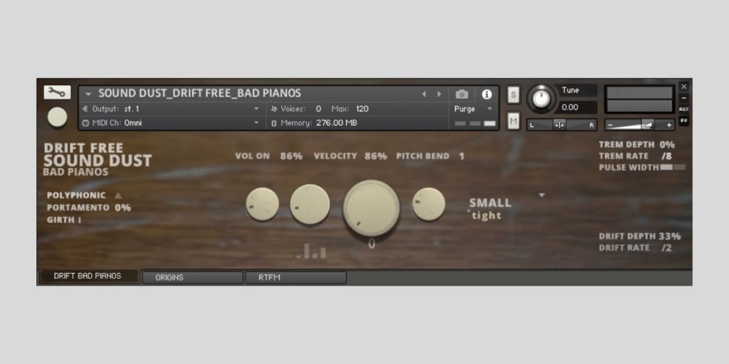 Sound Dust releases Drift Free - Bad Pianos, a FREE wonky-tonk piano for Kontakt
