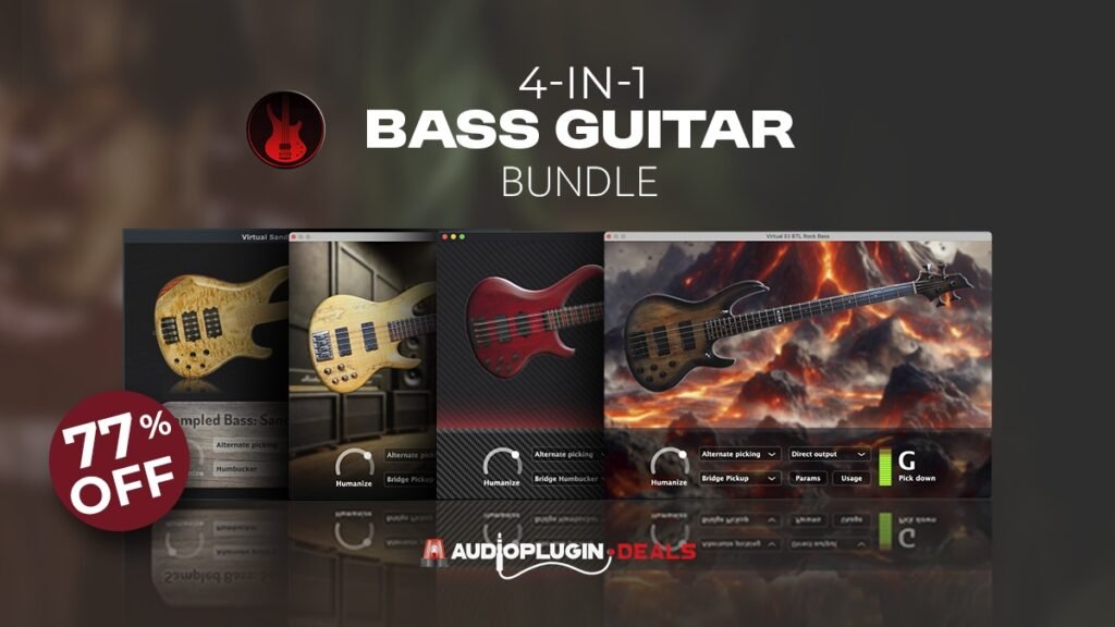 Save 77% on 4-In-1 Bass Guitar Plugin Bundle by Pfundstein Audio