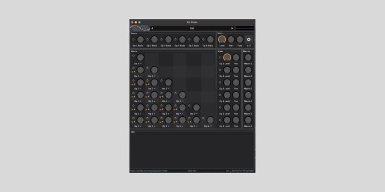 BaconPaul releases Six Sines, an Open-Source TX81Z-inspired FM synth plugin