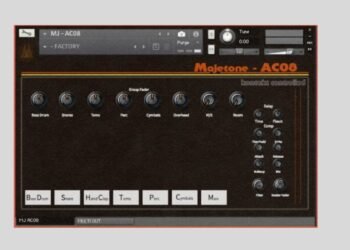 Majetone’s AC08 acoustic 808-style Kontakt Drum Sampler is Currently FREE
