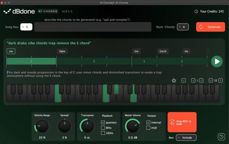 dBdone’s AI Chords Plugin for Generating Chord Progressions Features a FREE Tier dBdone’s AI Chords Plugin for Generating Chord Progressions Features a FREE Tier