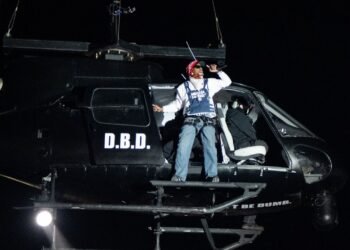 Watch A$AP Rocky Debut New Song, Jump Out of Helicopter at Rolling Loud California 2025