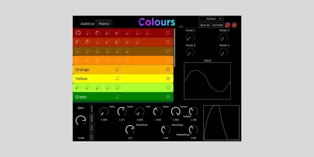 TeMuFra releases Colours, a FREE 8-voice polyphonic synth plugin