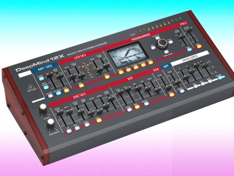 Behringer's DeepMind X Series has an aesthetic inspired by a particular classic Roland synth line... Behringer’s DeepMind X Series has an aesthetic inspired by a particular classic Roland synth line…