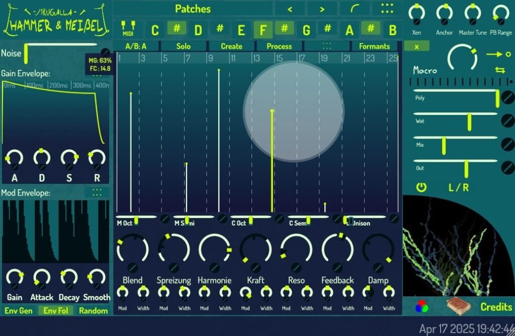 Florian Mrugalla released Hammer and Meißel, a FREE polyphonic Modal filter effect