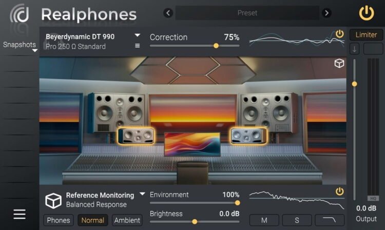 Save 30% on dSONIQ Realphones 2 plugin for mixing with headphones