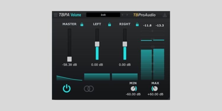 TBProAudio Releases TBPAVolume, a FREE Precision Gain Plugin for macOS and Windows