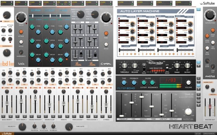 Softube Heartbeat drum machine plugin on sale for $35 USD Softube Heartbeat drum machine plugin on sale for $35 USD