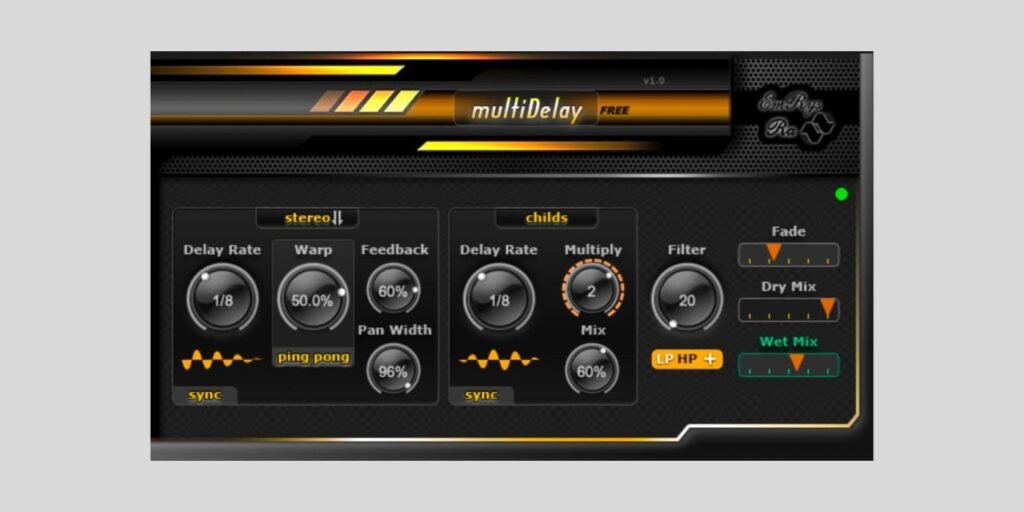 SaschArt releases multiDelay, a free creative delay plugin for macOS and Windows