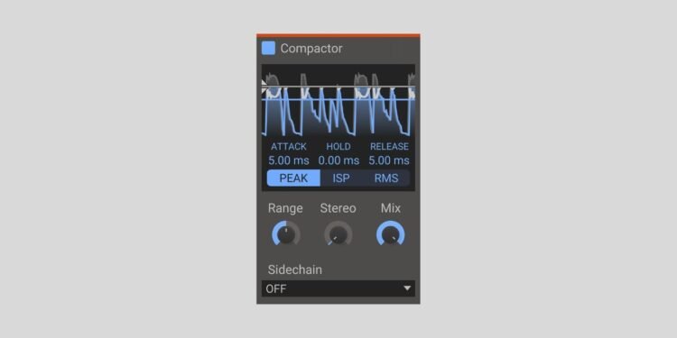 Kilohearts releases Compactor, a FREE loudness maximizing plugin