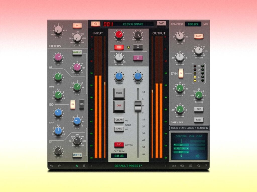 Solid State Logic brings the classic SL 4000 G mixing console to plugin format