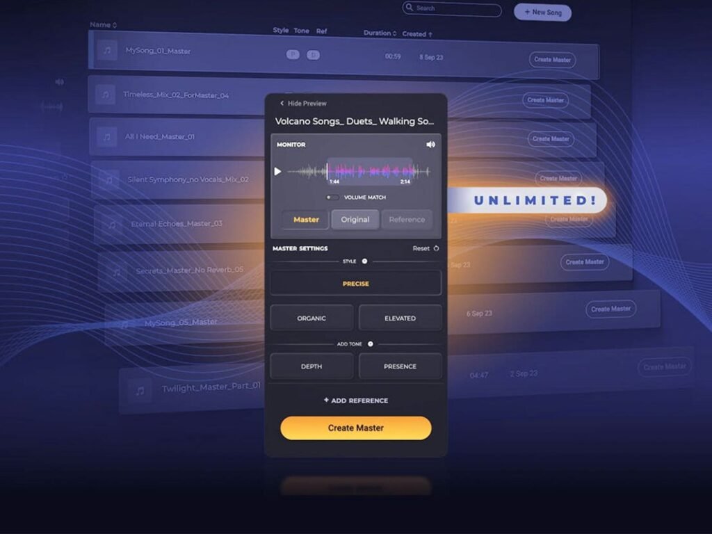 Get unlimited mastering credits with Waves Online Mastering PRO