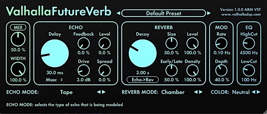 New Music Gear Monday: Valhalla DSP FutureVerb Reverb Plugin