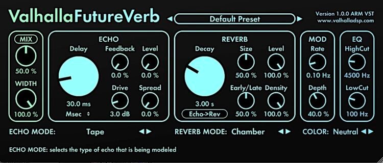 New Music Gear Monday: Valhalla DSP FutureVerb Reverb Plugin New Music Gear Monday: Valhalla DSP FutureVerb Reverb Plugin