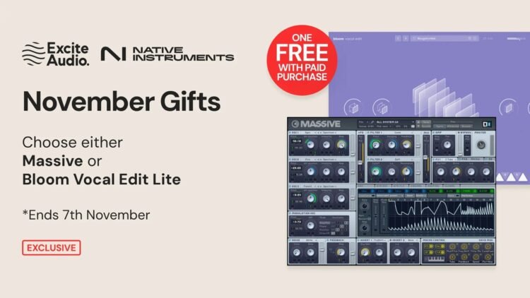 FREE NI Massive or Vocal Bloom Edit Lite with purchase at Plugin Boutique