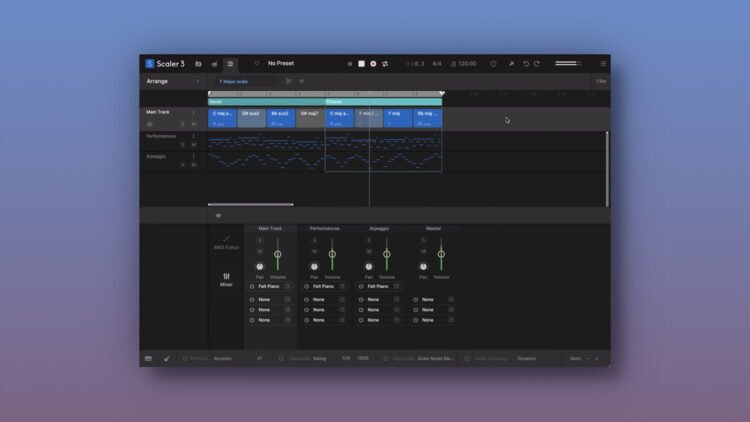 Scenes, User Track Recording, Full Divisi & External MIDI Output