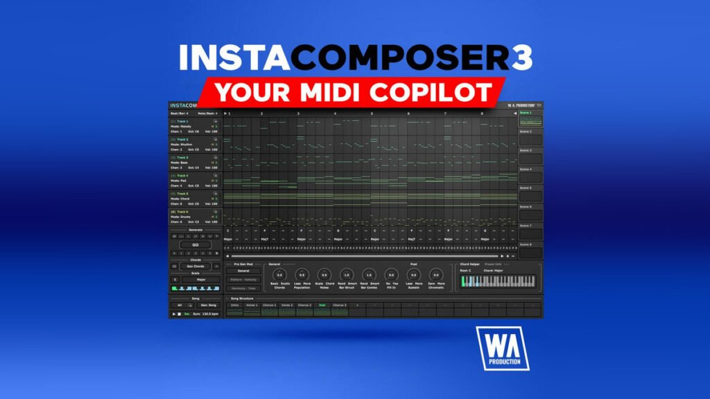 W.A. Production updates InstaComposer 3 MIDI generator plugin to v3.0.1