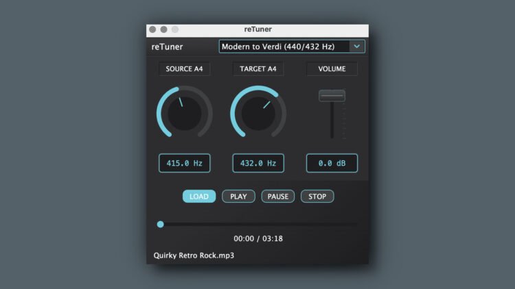 Kushview releases reTuner free pitcher shifter effect plugin