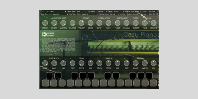 SampleScience releases Cozy Piano, a FREE intimate upright piano plugin
