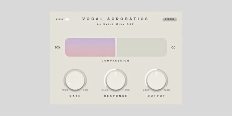 Saint Mike DSP Vocal Acrobatics vocal compressor plugin is FREE for a limited time