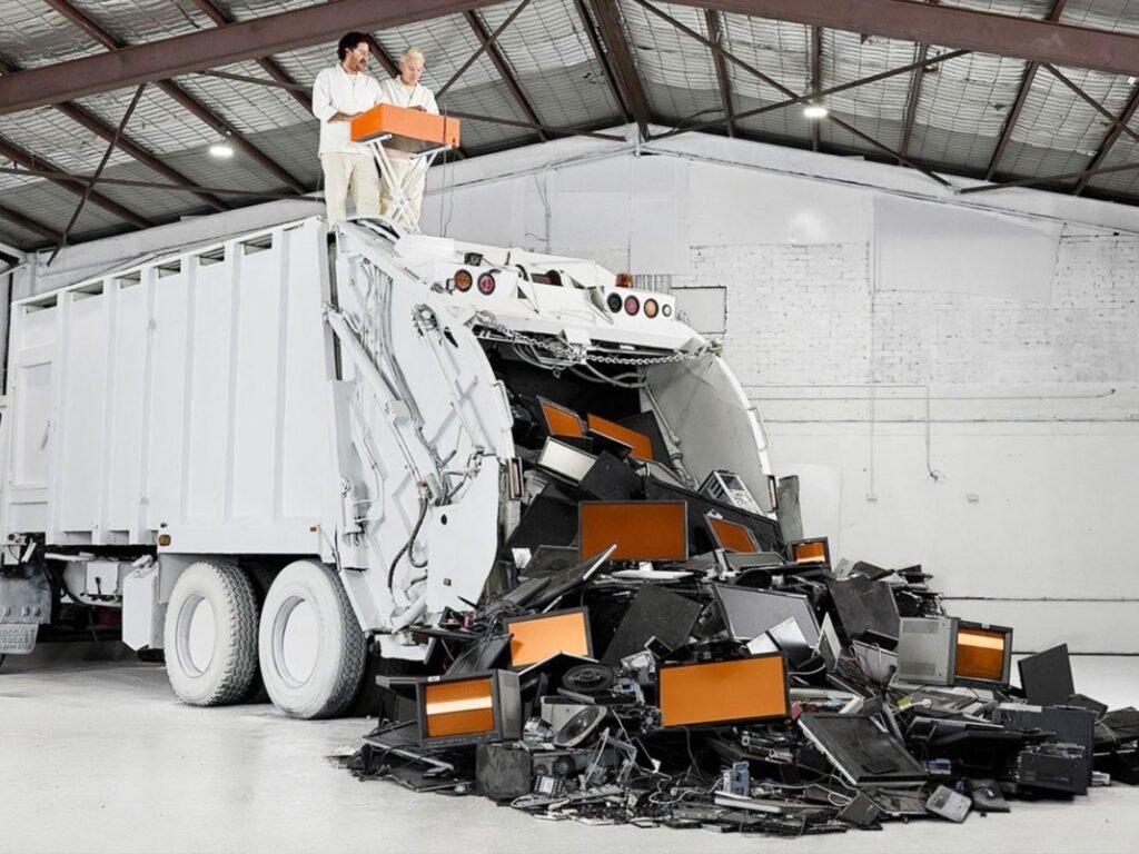 This one-of-a-kind synth is made almost entirely of e-waste