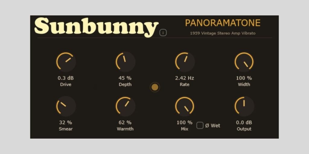 Sunbunny releases Panoramatone FREE vintage-style vibrato plugin