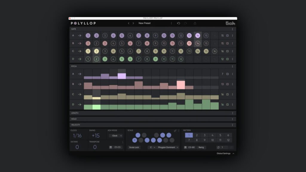 510k POLYLLOP 4-voice polymetric MIDI sequencer on sale for $39 USD