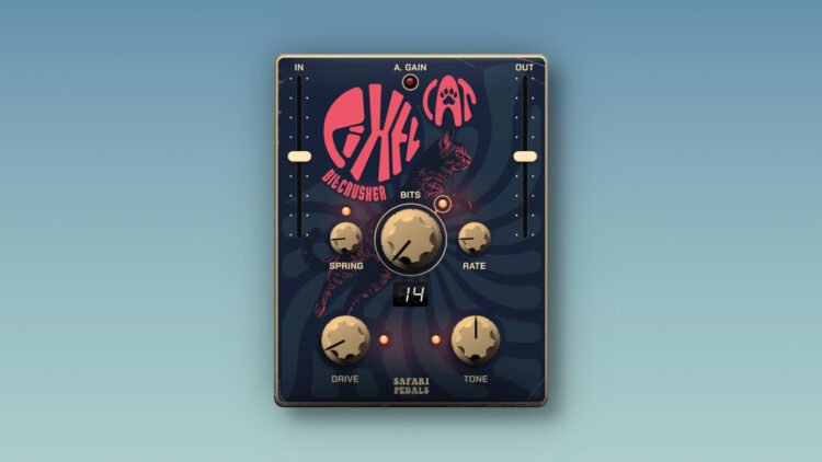 Pixel Cat lofi bitcrusher effect plugin by Safari Audio on sale for $9.99 USD