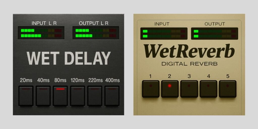 WET VST releases WetReverb and WetDelay, two FREE open-source 80s-style effect plugins WET VST releases WetReverb and WetDelay, two FREE open-source 80s-style effect plugins