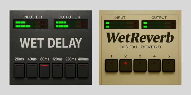 WET VST releases WetReverb and WetDelay, two FREE open-source 80s-style effect plugins WET VST releases WetReverb and WetDelay, two FREE open-source 80s-style effect plugins