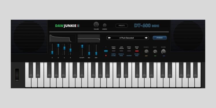DAWJunkie releases DT-600 Mini, a FREE Casio MT-600 emulation plugin