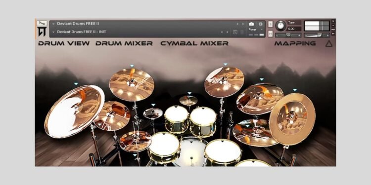 Chaos Tones releases Deviant Drums FREE II, a FREE acoustic drum kit for Kontakt Player