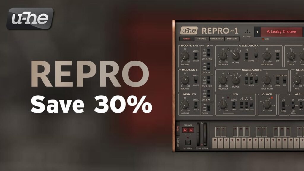 Save 30% on Repro virtual analog synthesizer suite by u-he