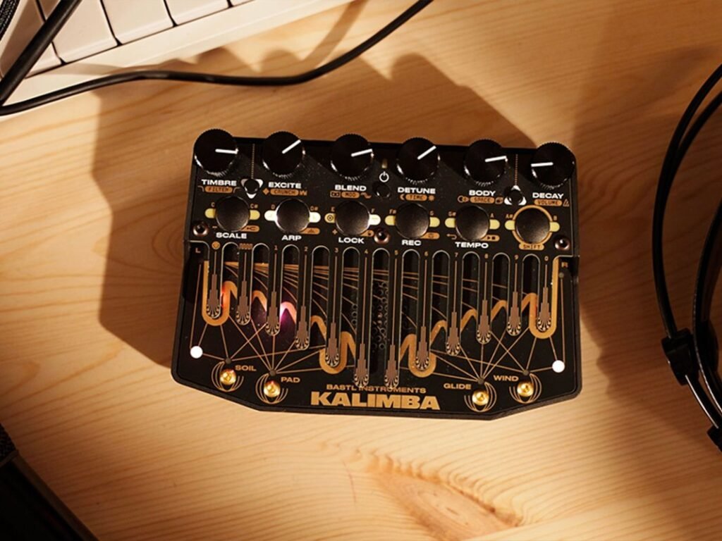 This kalimba is also a synthesizer – and combines the feel of an acoustic instrument with digital synthesis