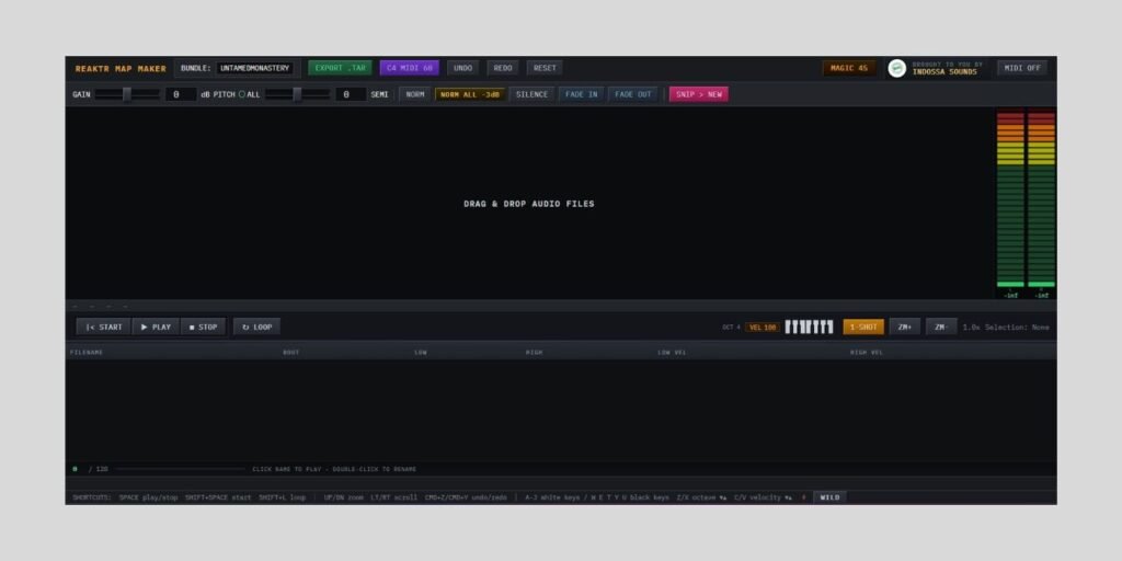 Indossa Sounds launches REAKTR Map Maker, a FREE Reaktor sample map generator
