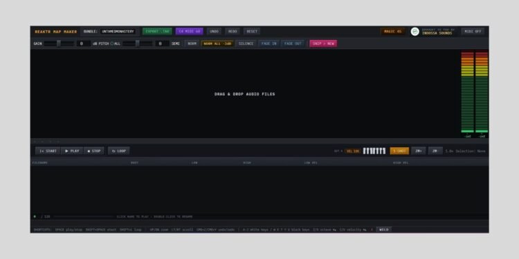 Indossa Sounds launches REAKTR Map Maker, a FREE Reaktor sample map generator