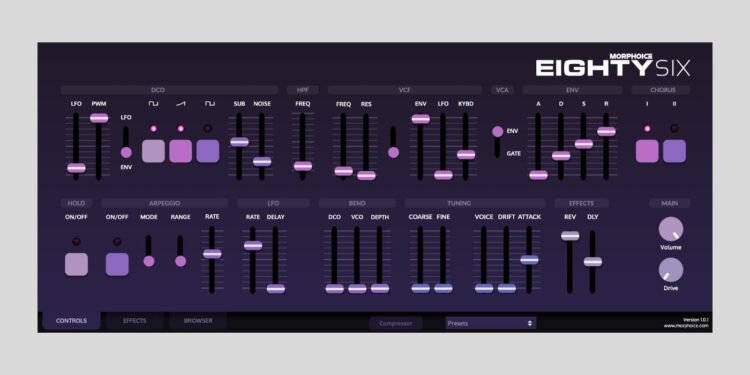 Morphoice releases EightySix (beta), a FREE Juno-6 emulation for macOS and Windows Morphoice releases EightySix (beta), a FREE Juno-6 emulation for macOS and Windows