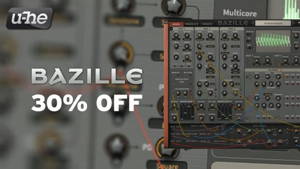 Save 30% on Bazille modular synthesizer by u-he