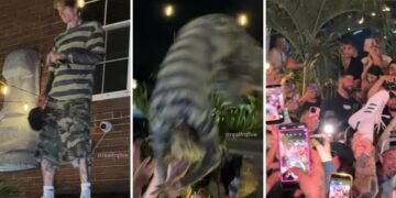MGK Injures Back After Brutal ‘Stage Dive’ Fail