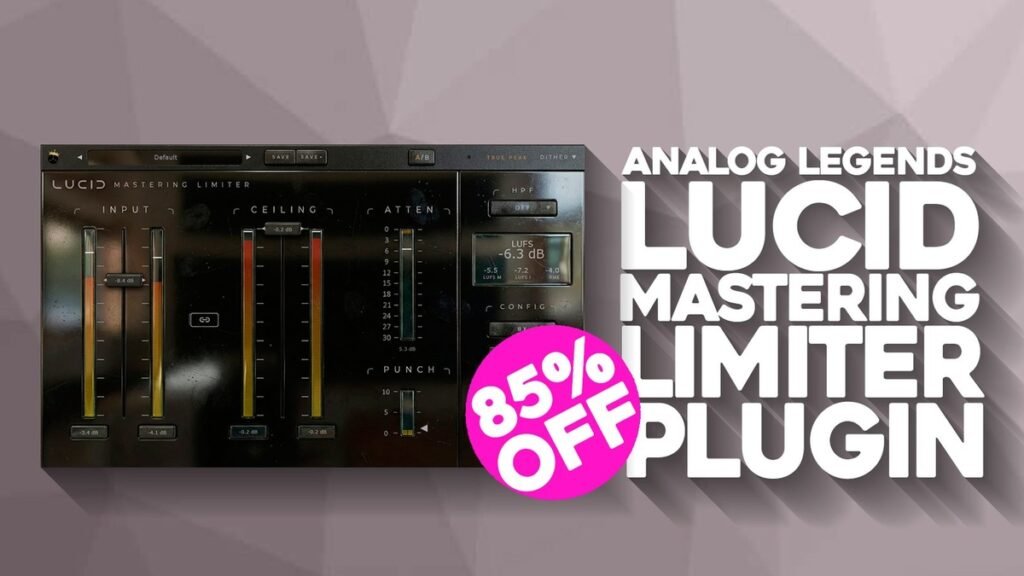 Lucid Mastering Limiter plugin by Analog Legends on sale for $14.99 USD Lucid Mastering Limiter plugin by Analog Legends on sale for $14.99 USD