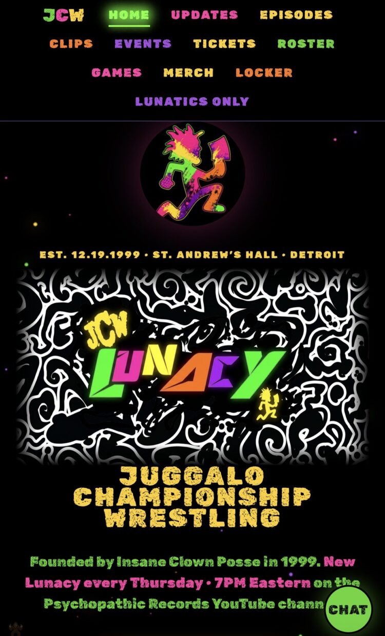 Psychopathic Records Launches a New Website for the Insane Clown Posse’s Independent Juggalo Championship Wrestling (JCW) Promotion Psychopathic Records Launches a New Website for the Insane Clown Posse’s Independent Juggalo Championship Wrestling (JCW) Promotion