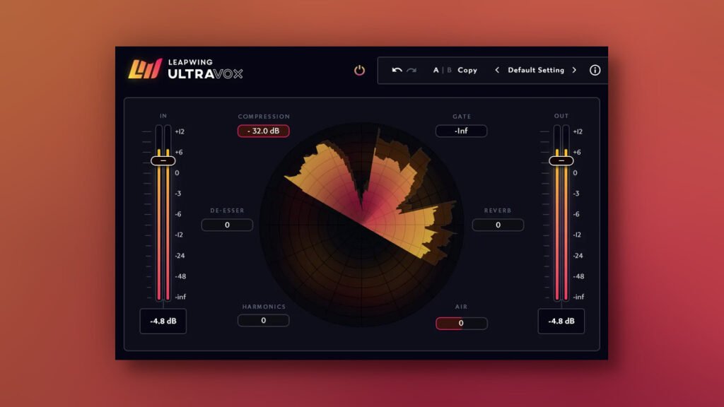 UltraVox 2 vocal processor plugin by Leapwing Audio on sale for $39 USD