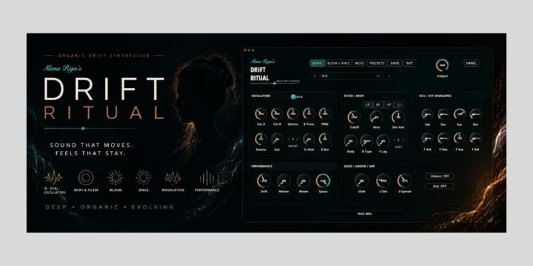 Manu Riga releases Drift Ritual, a FREE cinematic synth for macOS and Windows